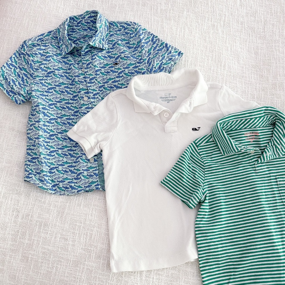 *LIKE NEW* Vineyard Vines Boys Size 4T Dress Shirt Lot
